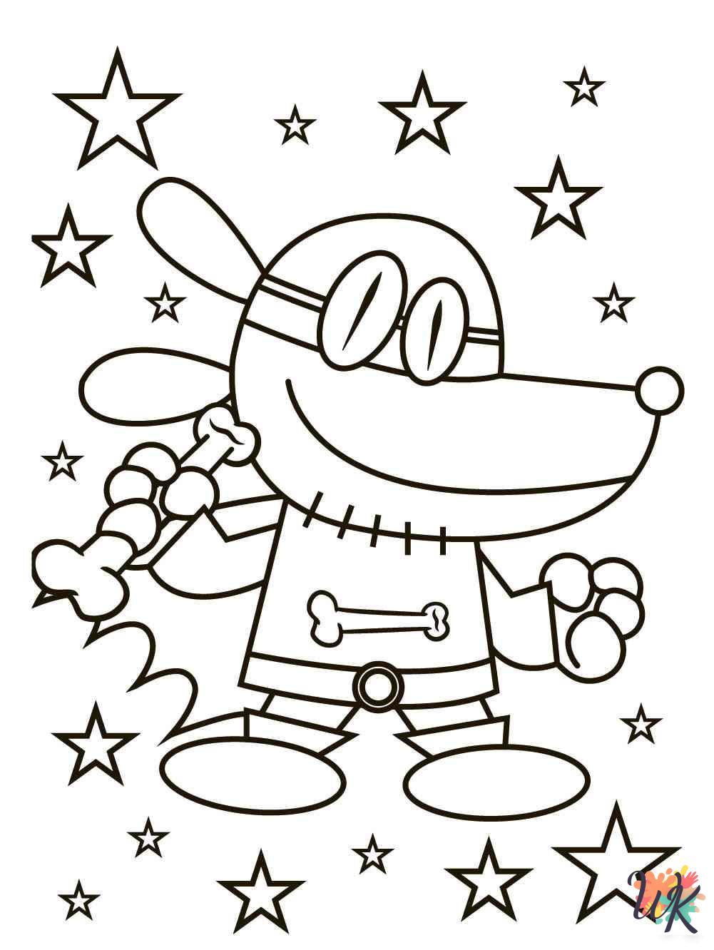 Dog Man ornaments coloring pages