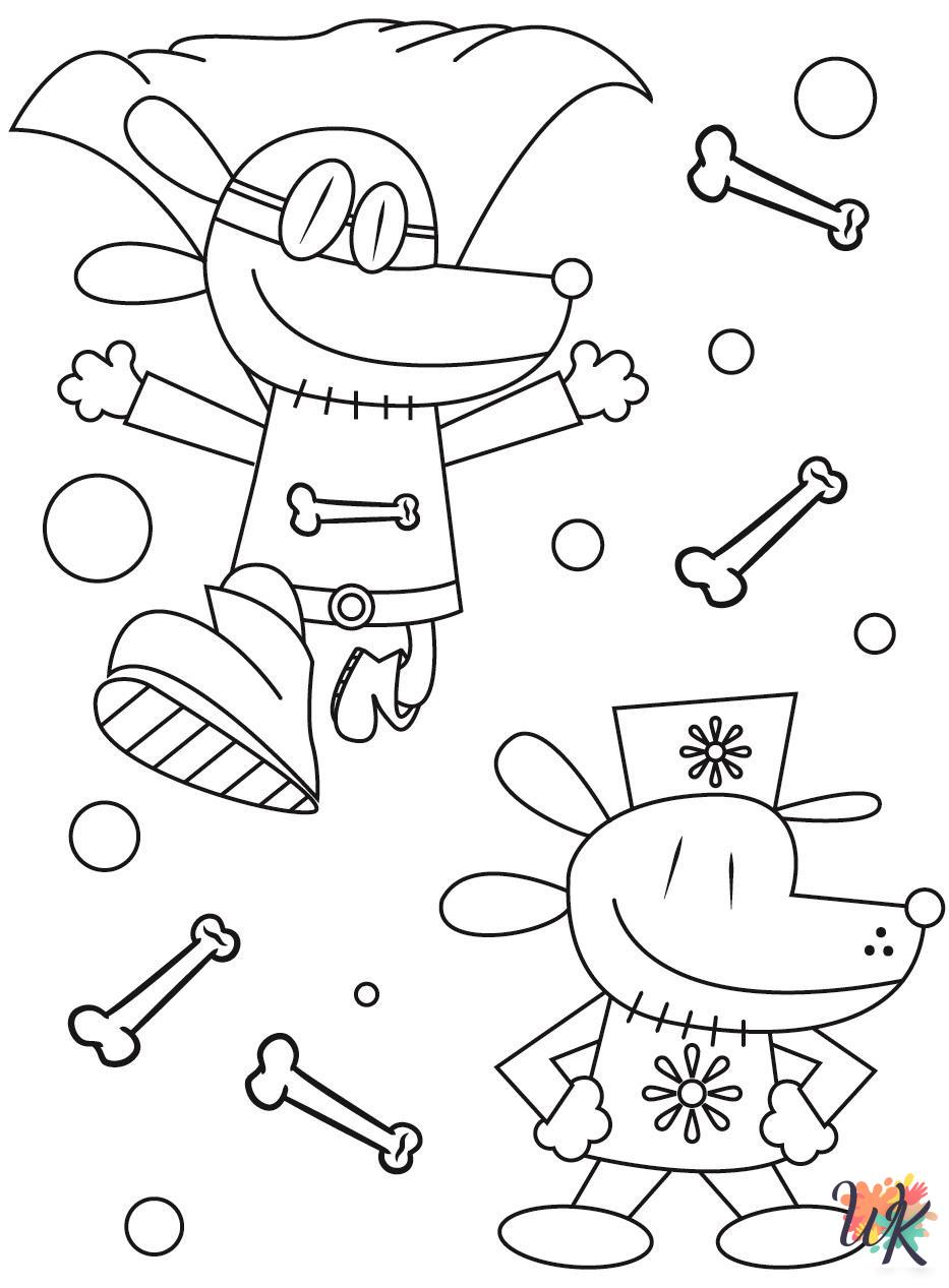 free printable coloring pages Dog Man