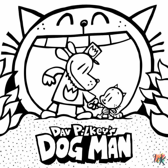 free Dog Man tree coloring pages