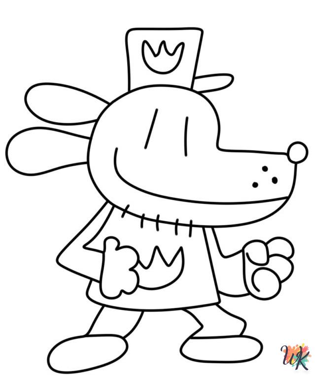 Dog Man Coloring Pages For Kids - ColoringPagesWK.com
