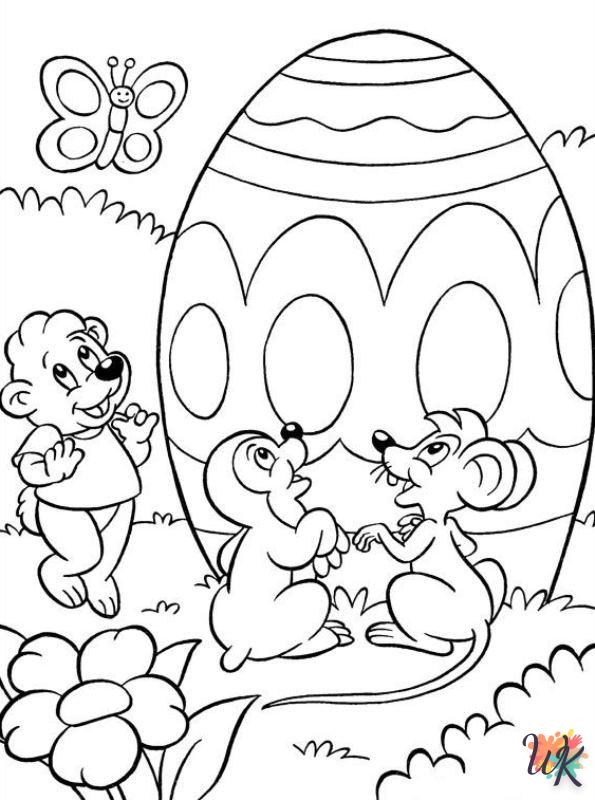 easy cute Easter coloring pages