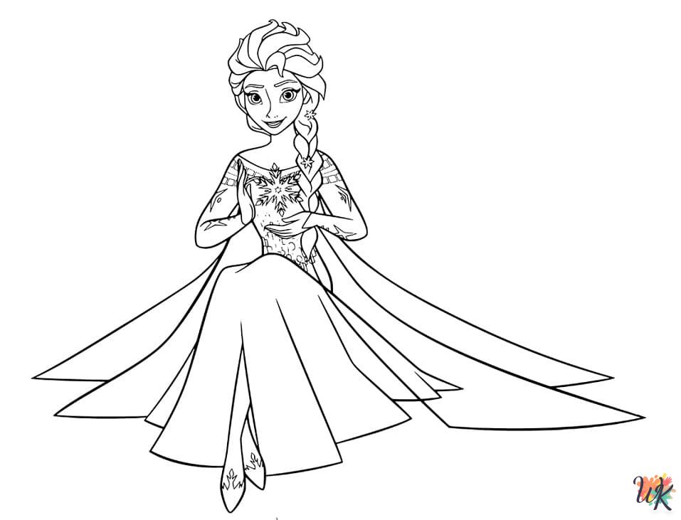 Elsa cards coloring pages