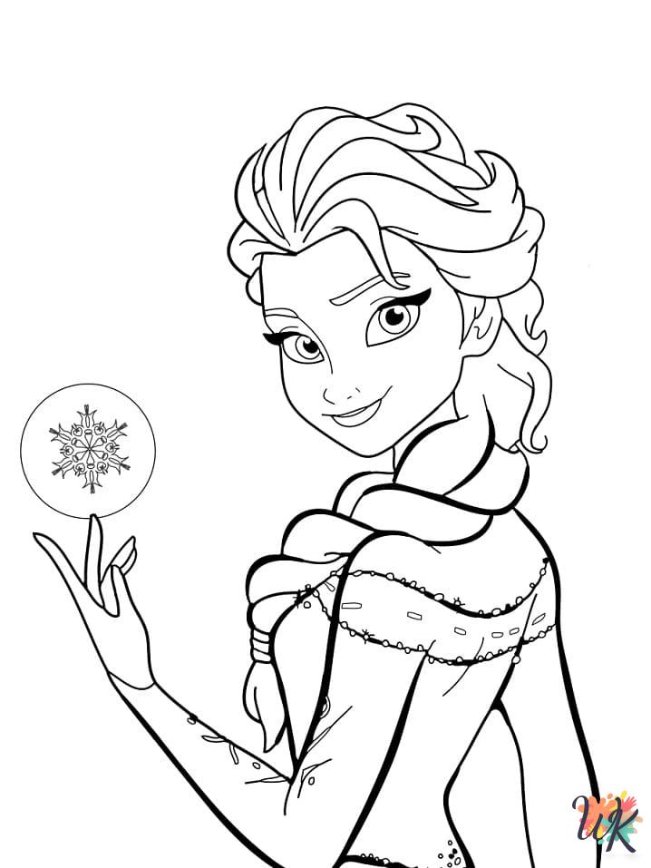 free Elsa coloring pages for adults
