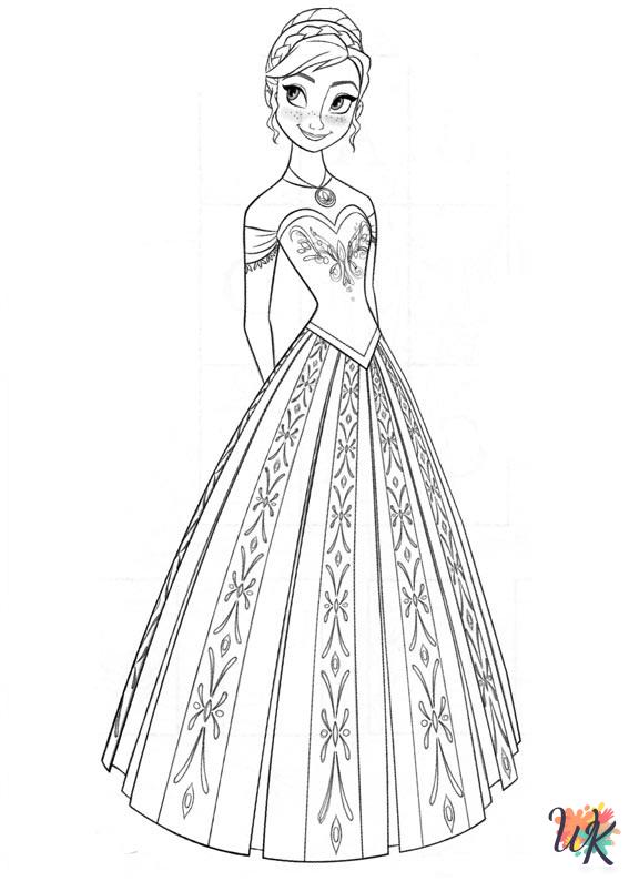 Elsa themed coloring pages
