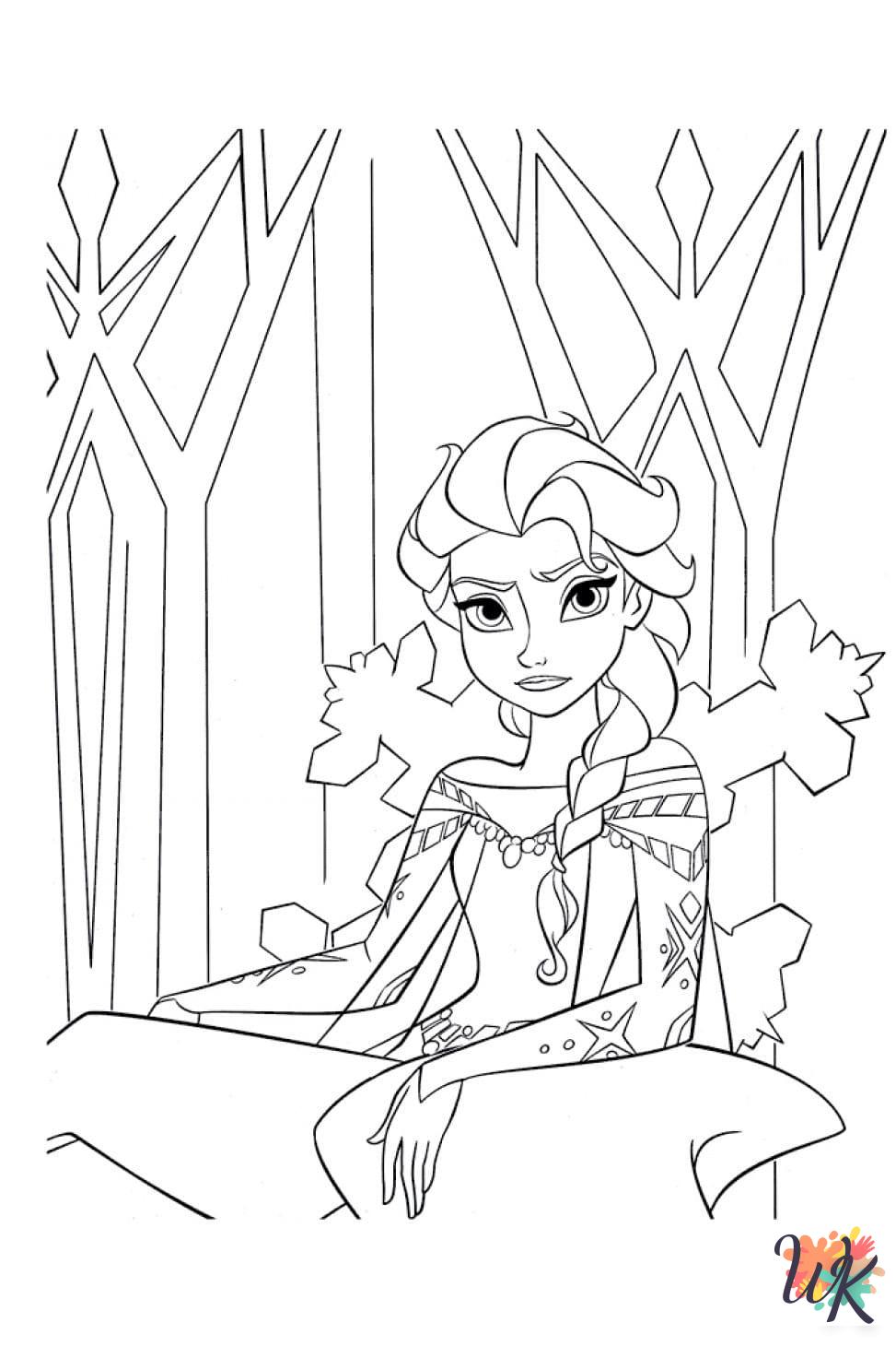 Elsa coloring book pages