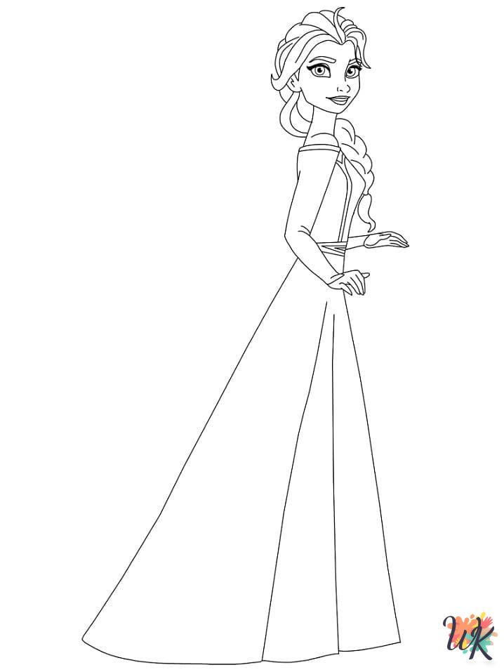 hard Elsa coloring pages