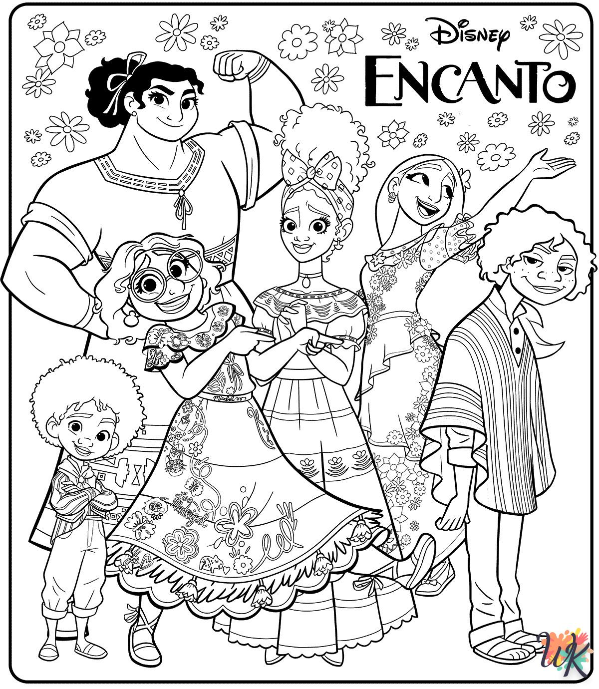 free printable Encanto coloring pages