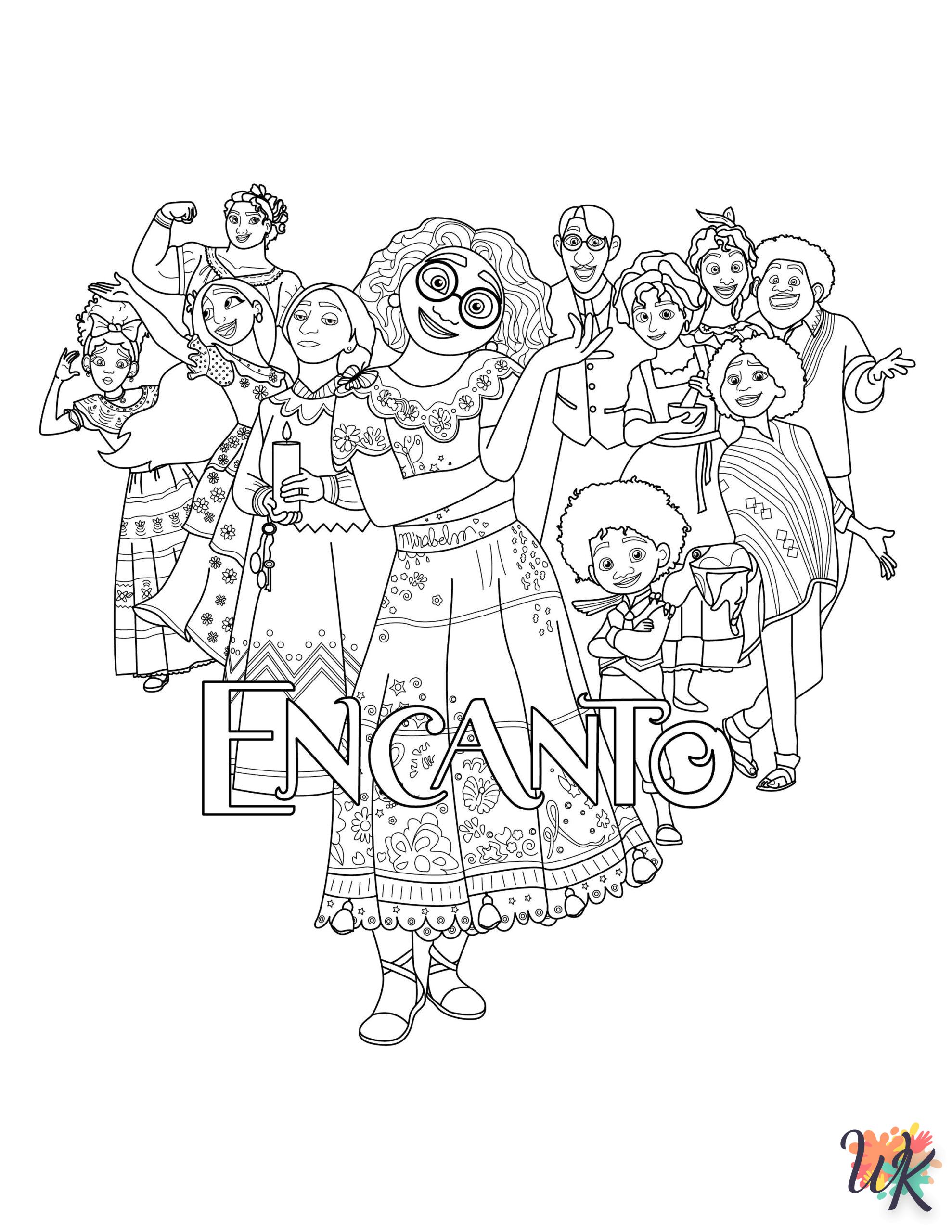 old-fashioned Encanto coloring pages