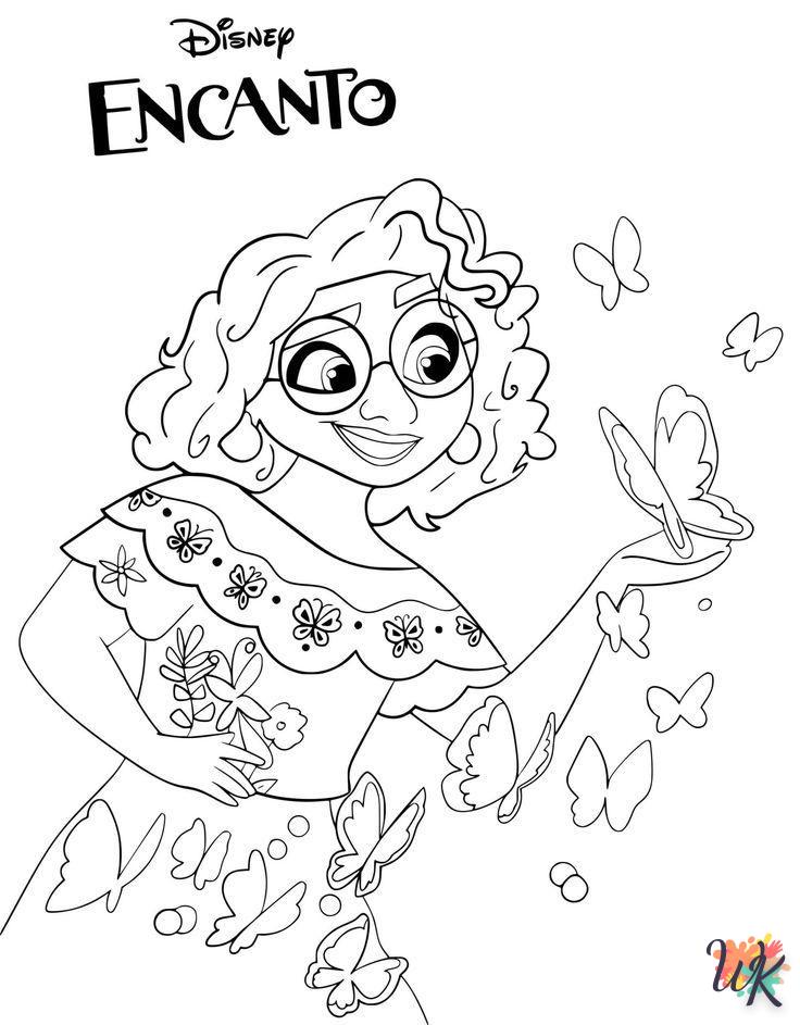 Encanto cards coloring pages 1