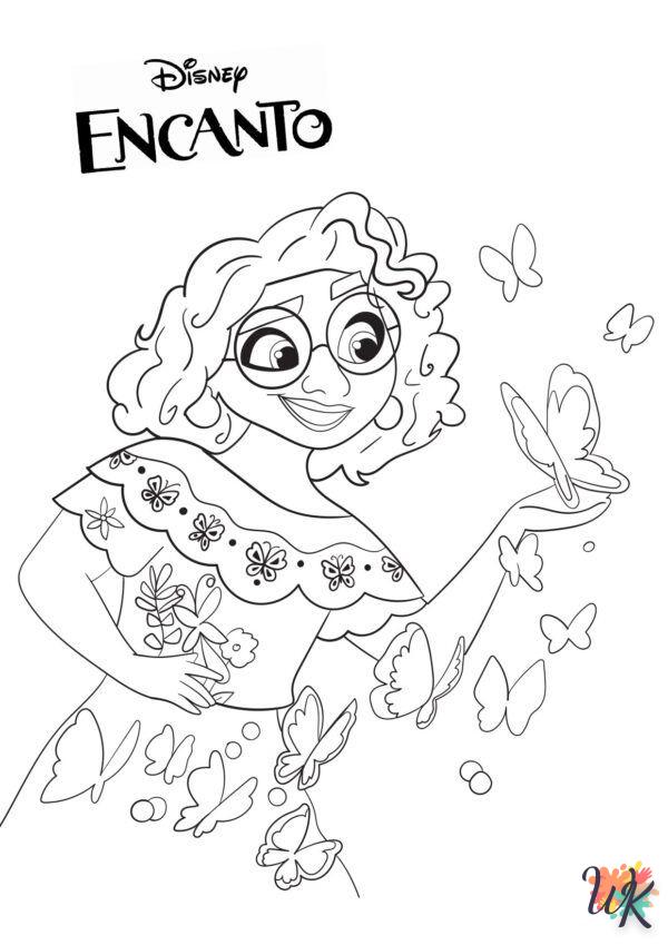 easy cute Encanto coloring pages