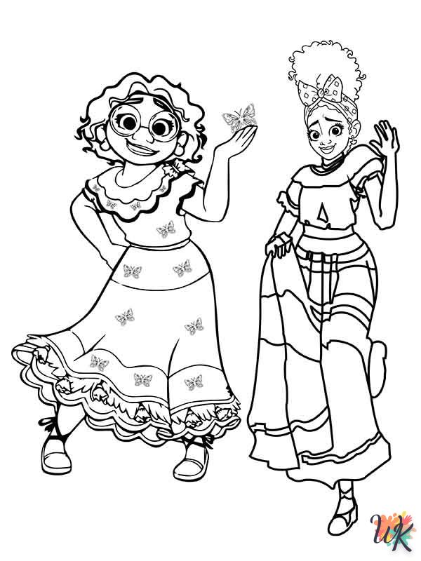 free printable Encanto coloring pages for adults