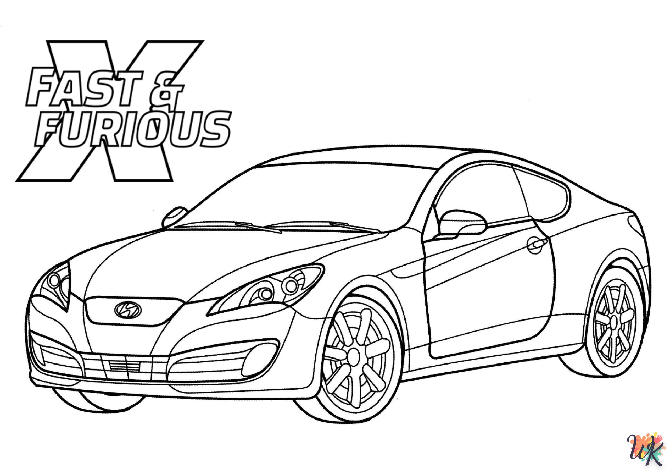 Fast And Furious 10 ornaments coloring pages