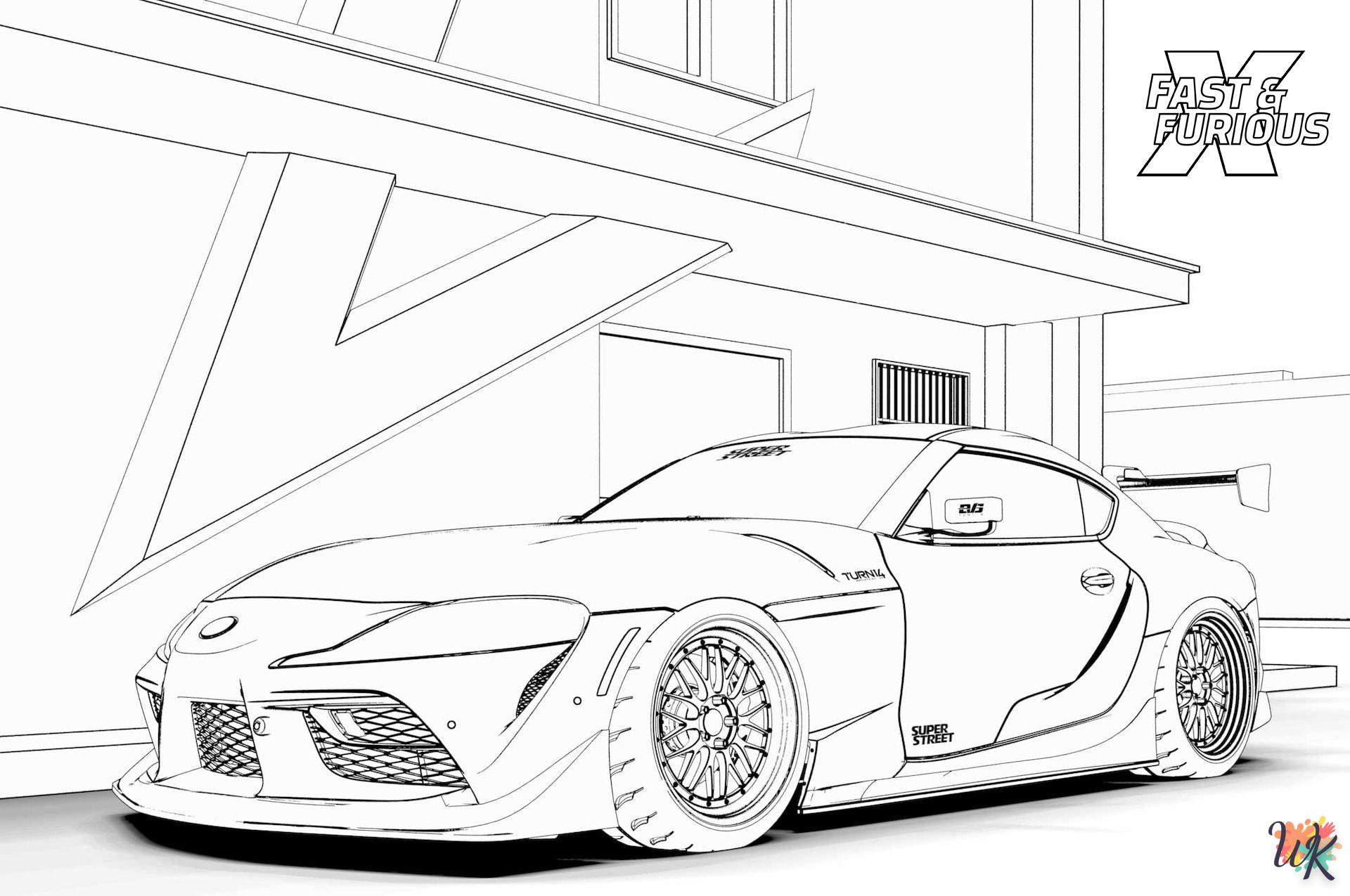 Fast And Furious 10 coloring pages easy