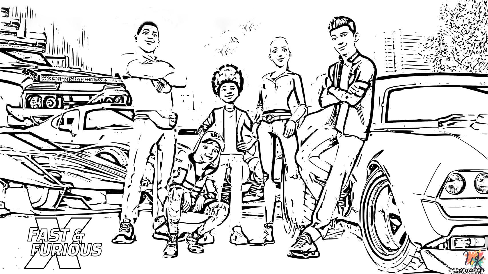 Fast And Furious 10 ornaments coloring pages