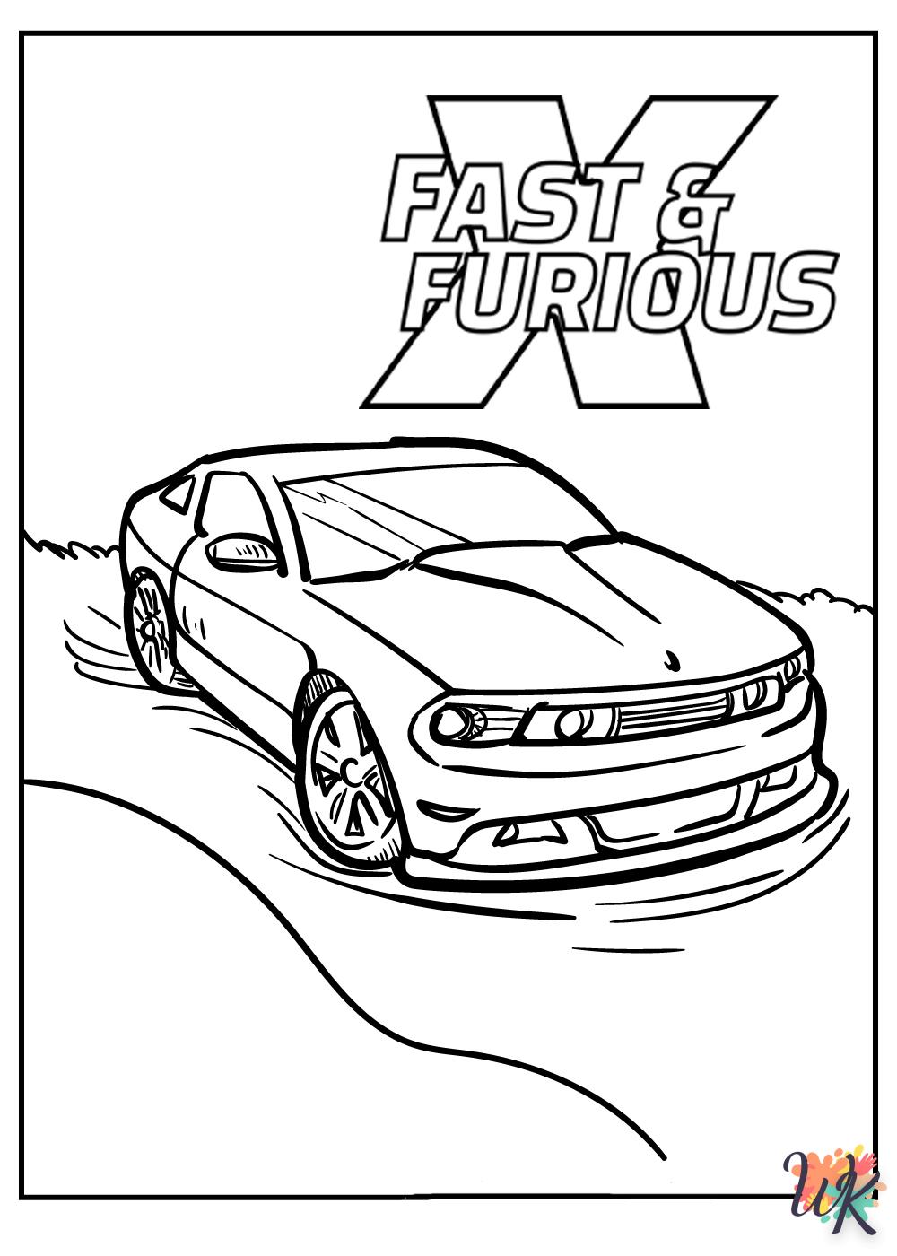 free printable Fast And Furious 10 coloring pages for adults