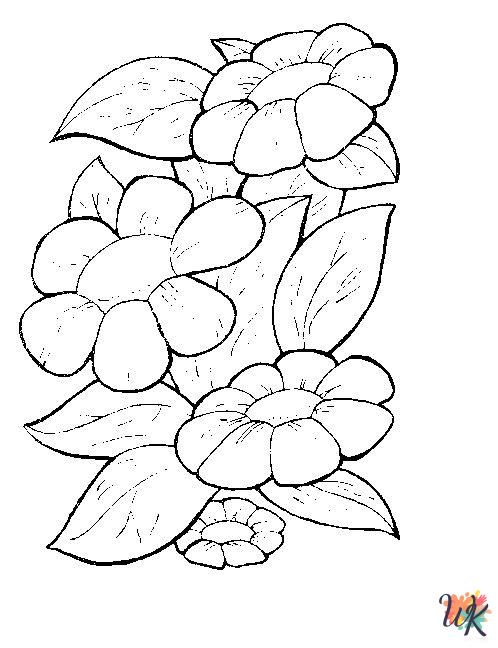 free Flowers coloring pages for kids