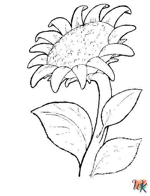 Flowers coloring pages printable free