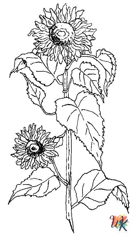 hard Flowers coloring pages