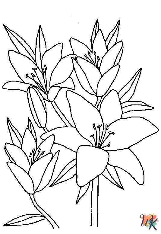 easy cute Flowers coloring pages