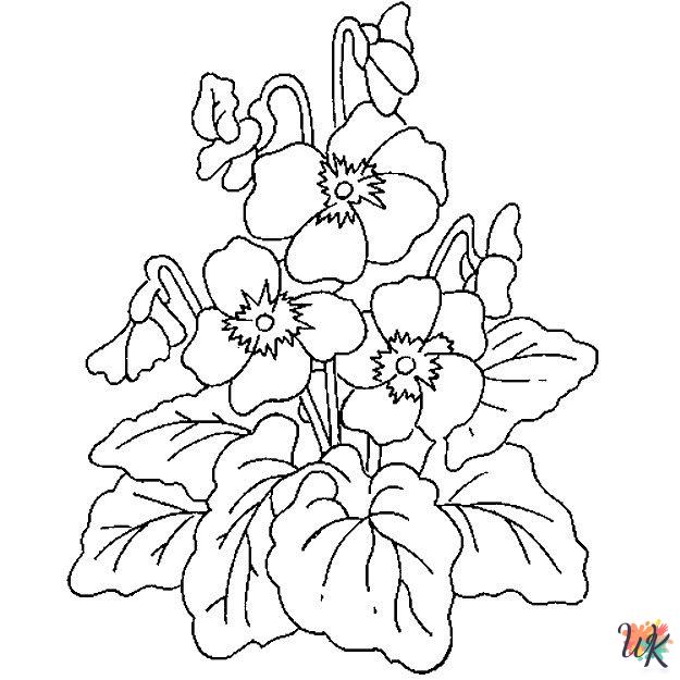 old-fashioned Flowers coloring pages