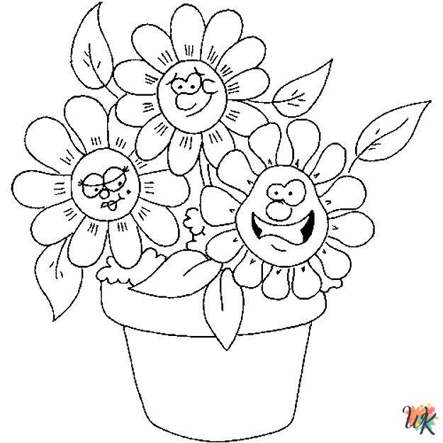 grinch cute Flowers coloring pages