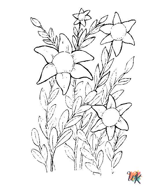 Flowers coloring pages pdf