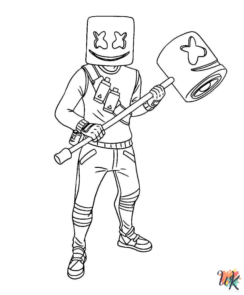 free Fornite tree coloring pages
