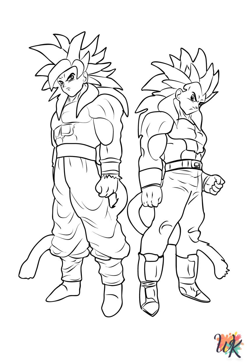detailed Goku coloring pages