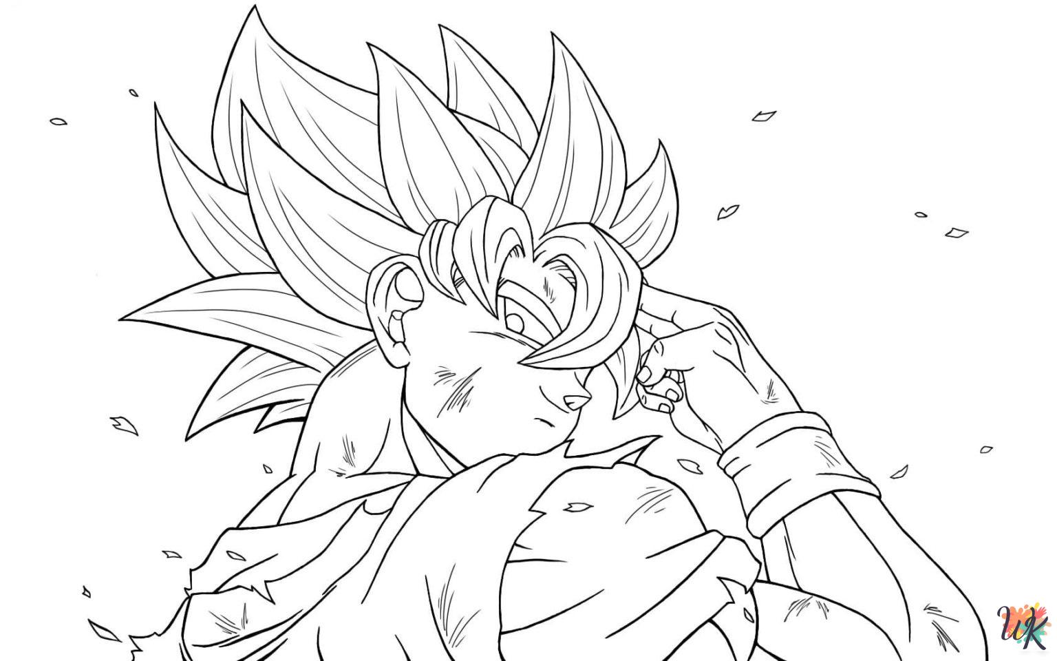 printable Goku coloring pages for adults
