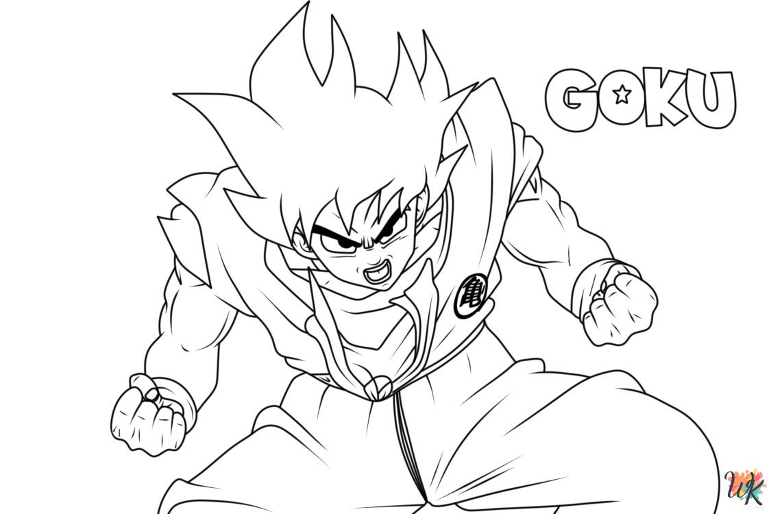 old-fashioned Goku coloring pages