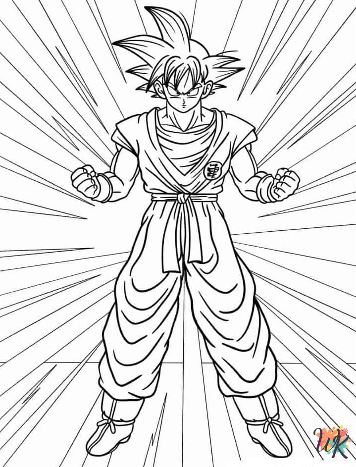 detailed Goku coloring pages for adults