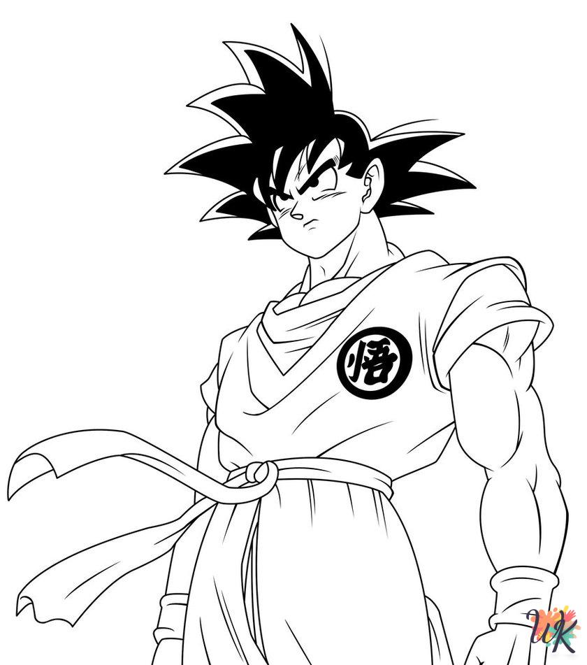 free full size printable Goku coloring pages for adults pdf