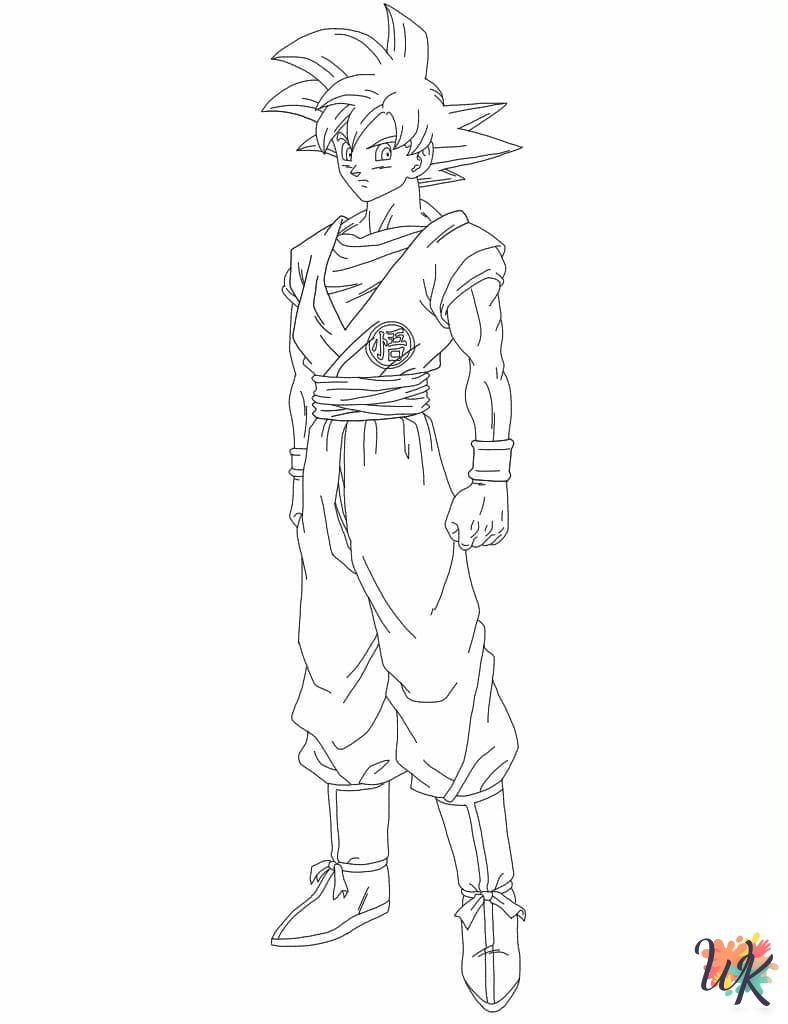 printable Goku coloring pages for adults