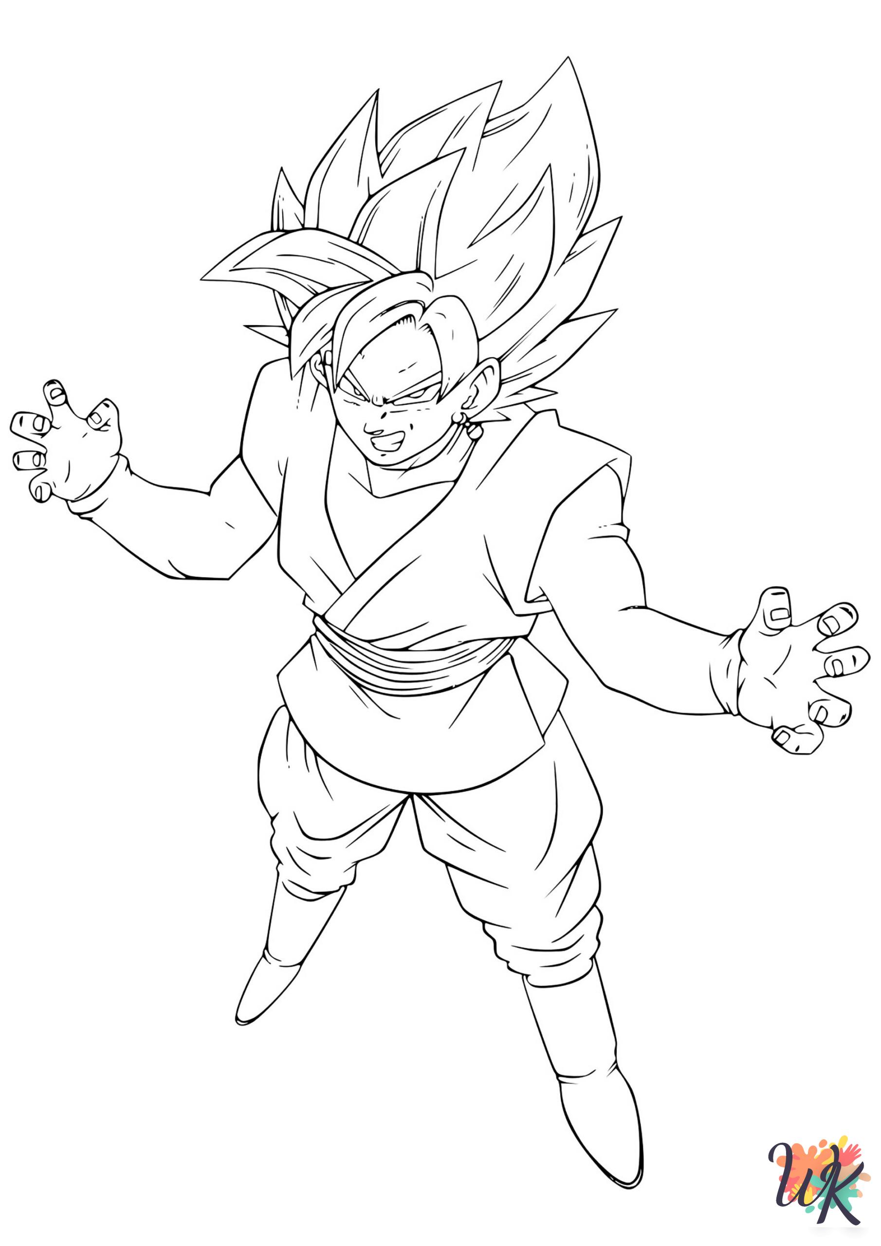 Goku themed coloring pages