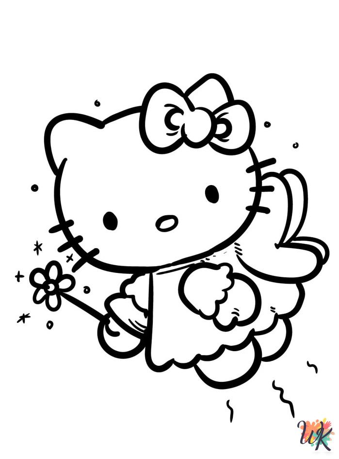 Hello Kitty coloring pages for adults