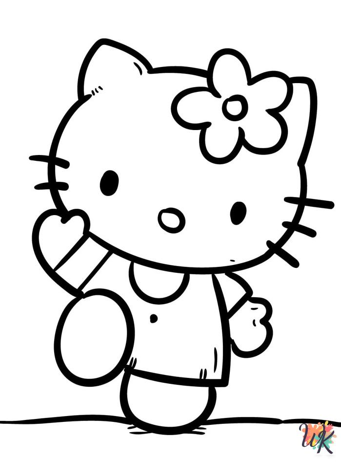 grinch cute Hello Kitty coloring pages