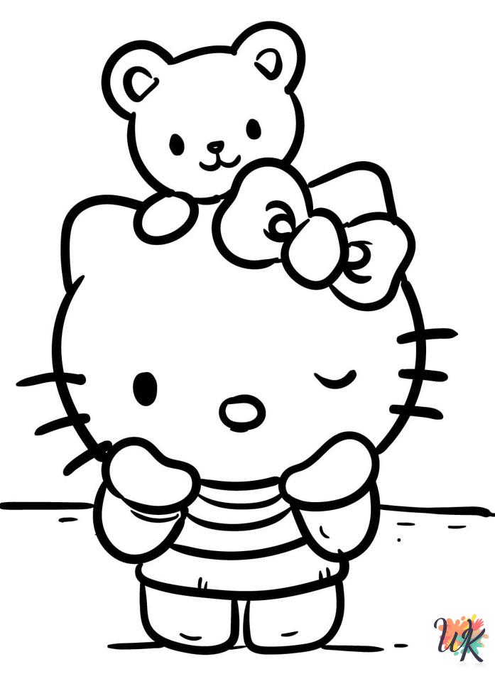 free Hello Kitty coloring pages pdf 2