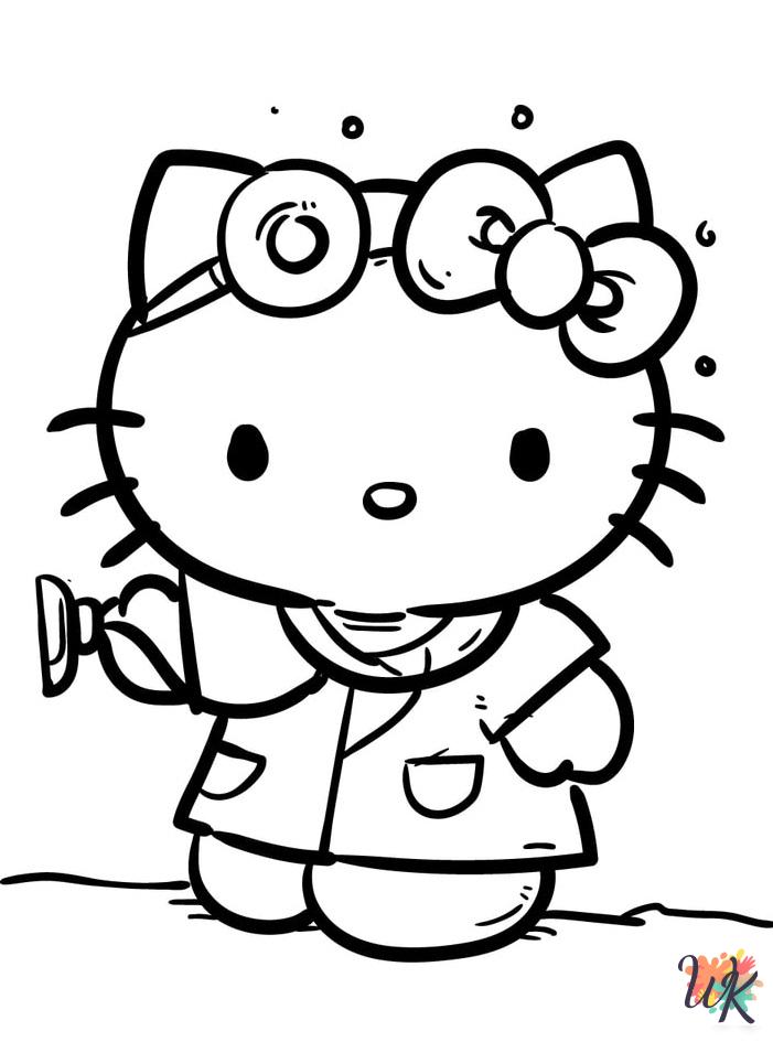 printable Hello Kitty coloring pages for adults