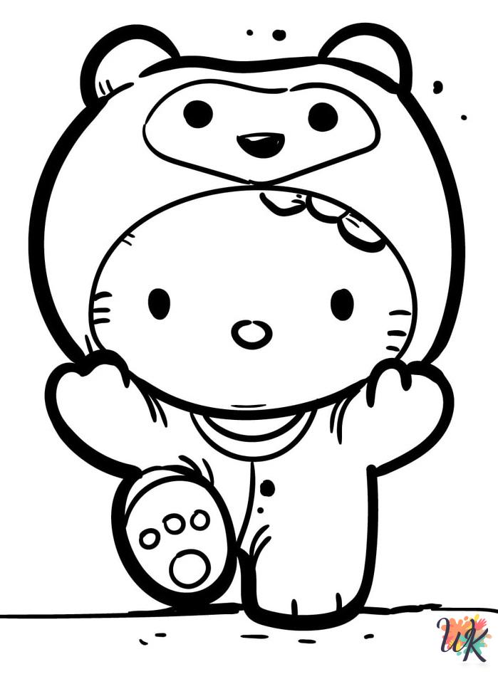preschool Hello Kitty coloring pages