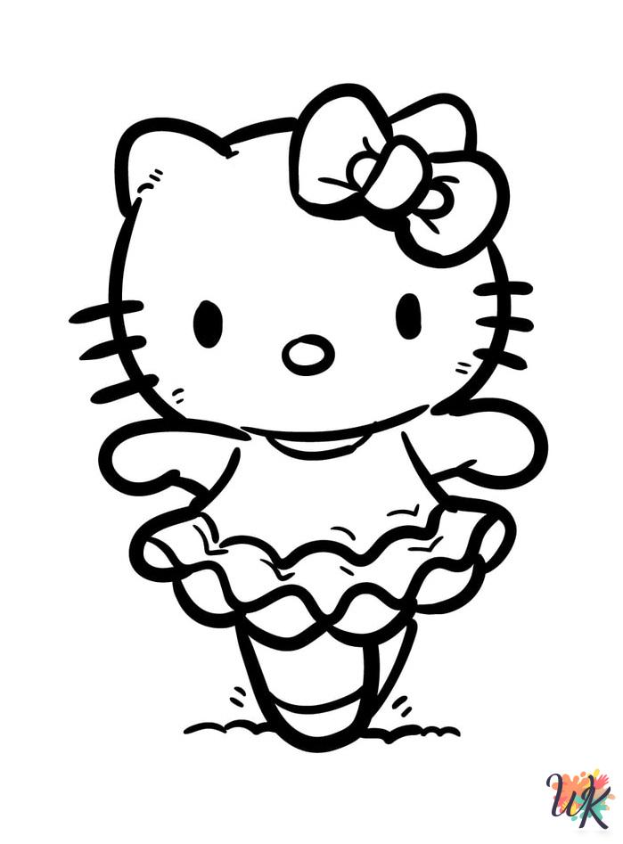 Hello Kitty adult coloring pages