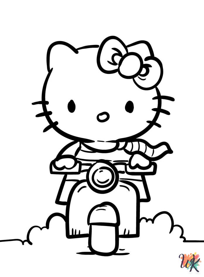 printable Hello Kitty coloring pages for adults