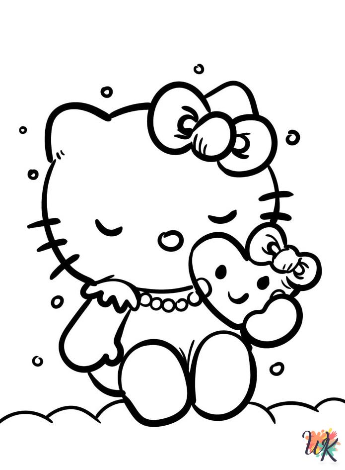 free Hello Kitty coloring pages