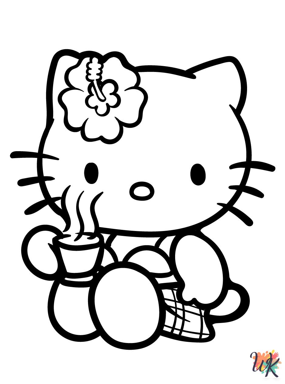 Hello Kitty free coloring pages
