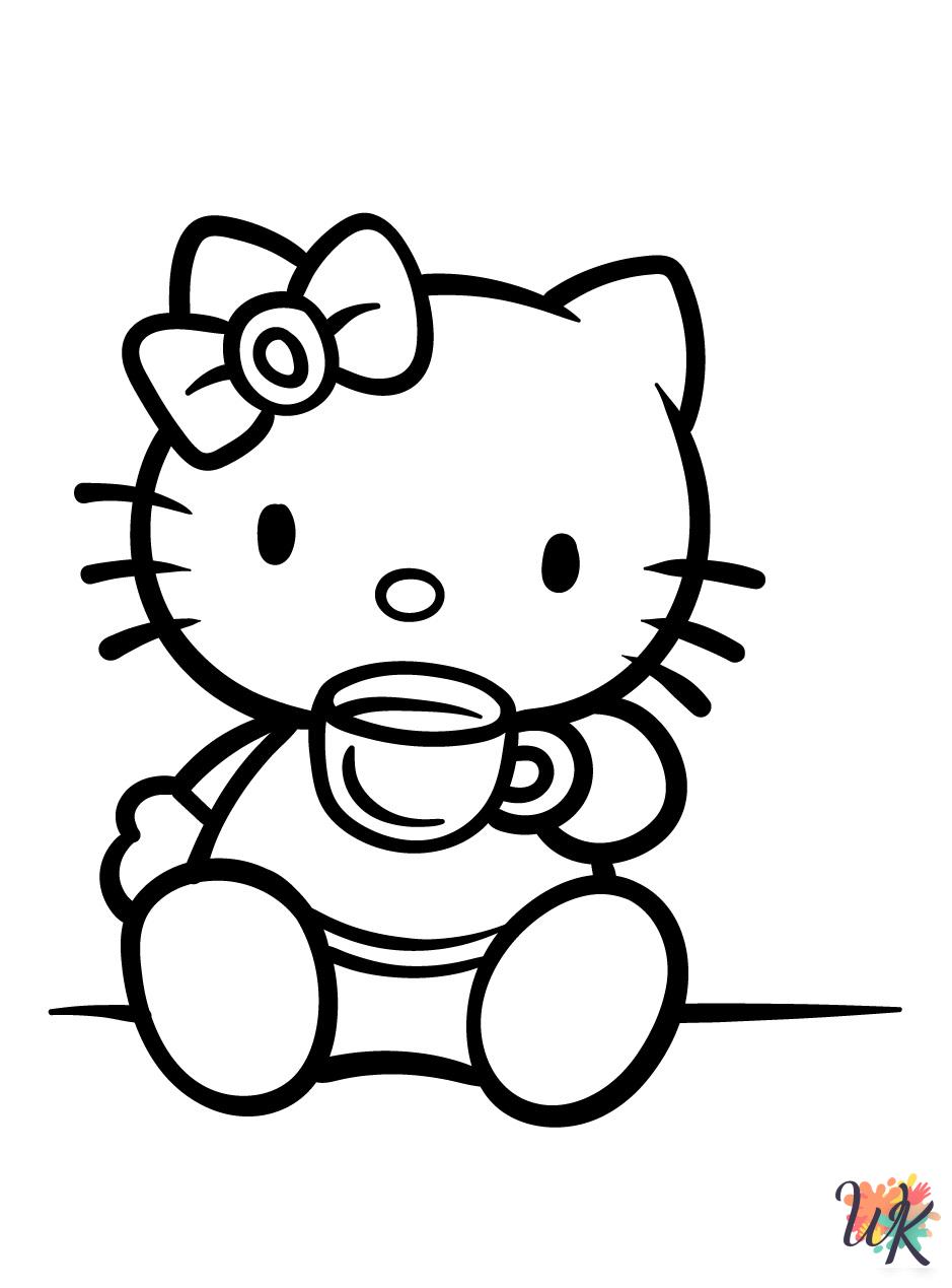 adult Hello Kitty coloring pages