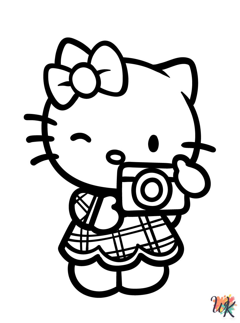 Hello Kitty coloring pages for preschoolers