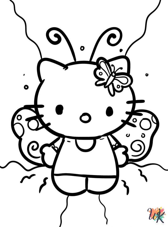vintage Hello Kitty coloring pages