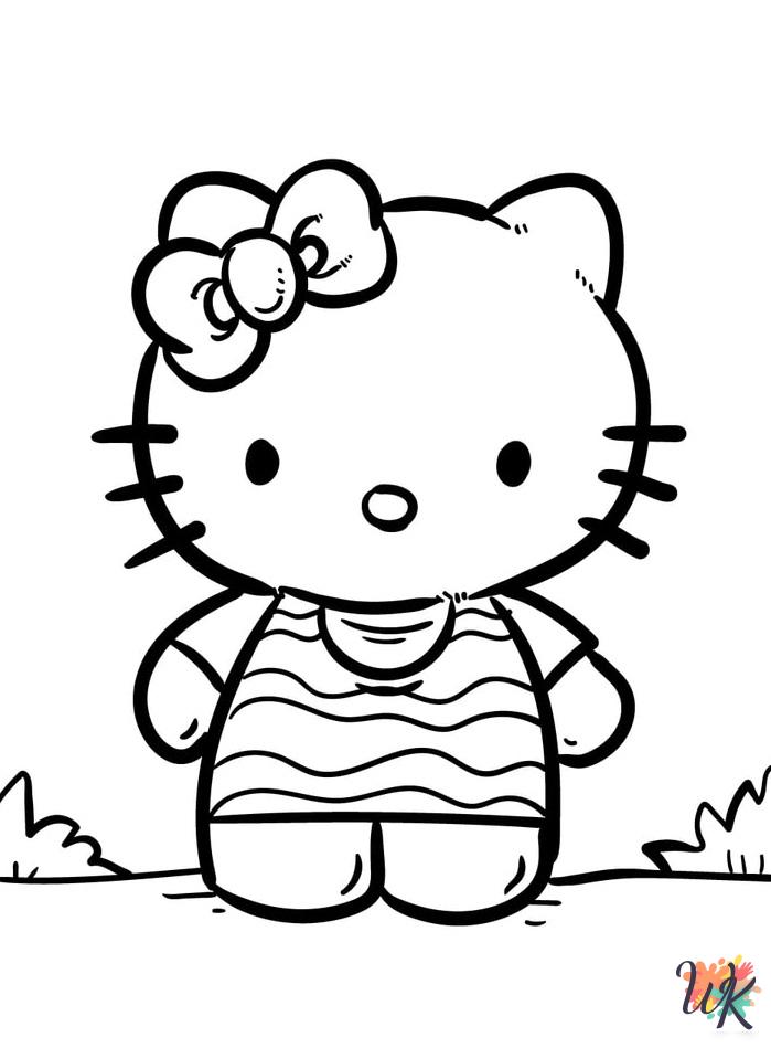 vintage Hello Kitty coloring pages