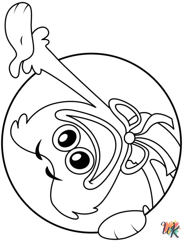 easy Huggy Wuggy coloring pages