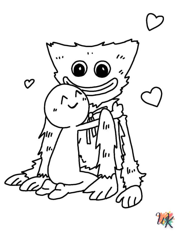 free Huggy Wuggy coloring pages pdf