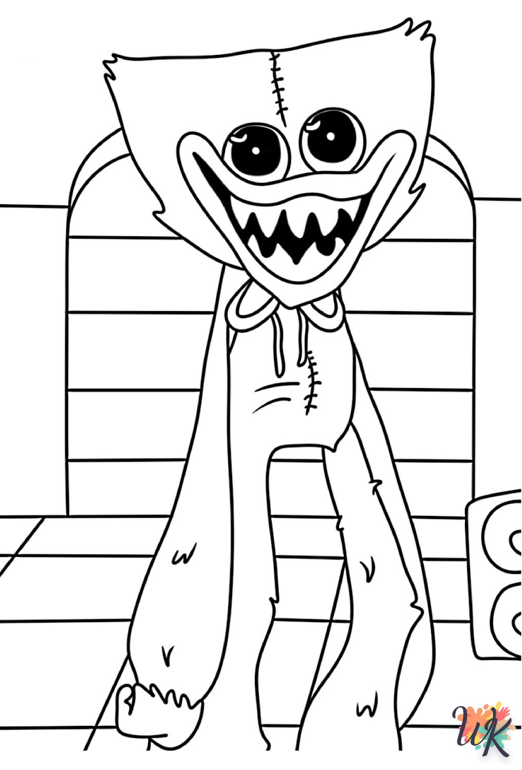 Huggy Wuggy coloring pages printable free